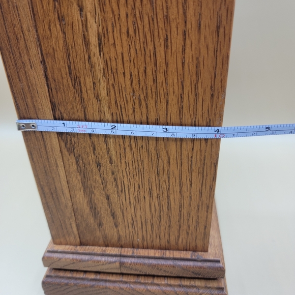 Ridgeway Desk Mantel Clock Real Oak Wood Quartz Movement USA Tested Works - Picture 15 of 16